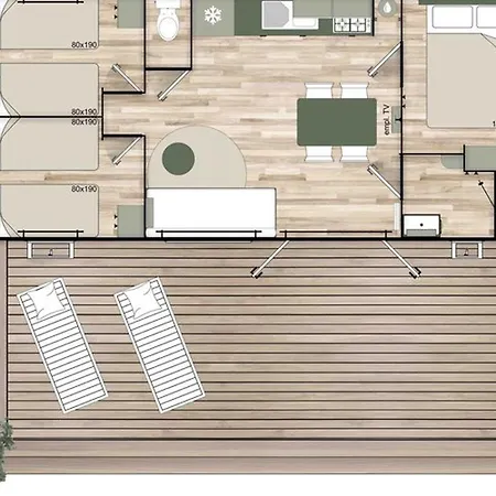 Mobil-home De Luxe Avec Terrasse - Api-1-52-678 Κάμπινγκ